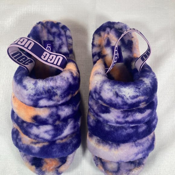 NEW! UGG Fluff Yeah Marbled Sheepskin Slides/Slippers, Size 9 - Picture 9 of 9